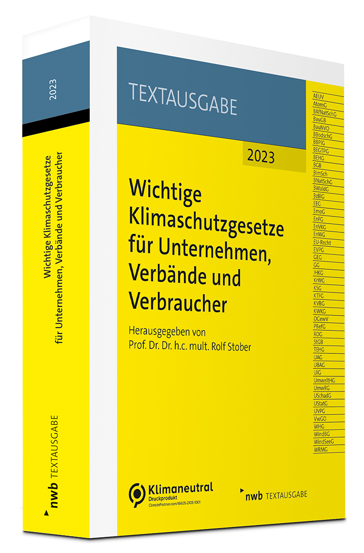 Wichtige Klimaschutzgesetze für Unternehmen, Verbände und Verbraucher