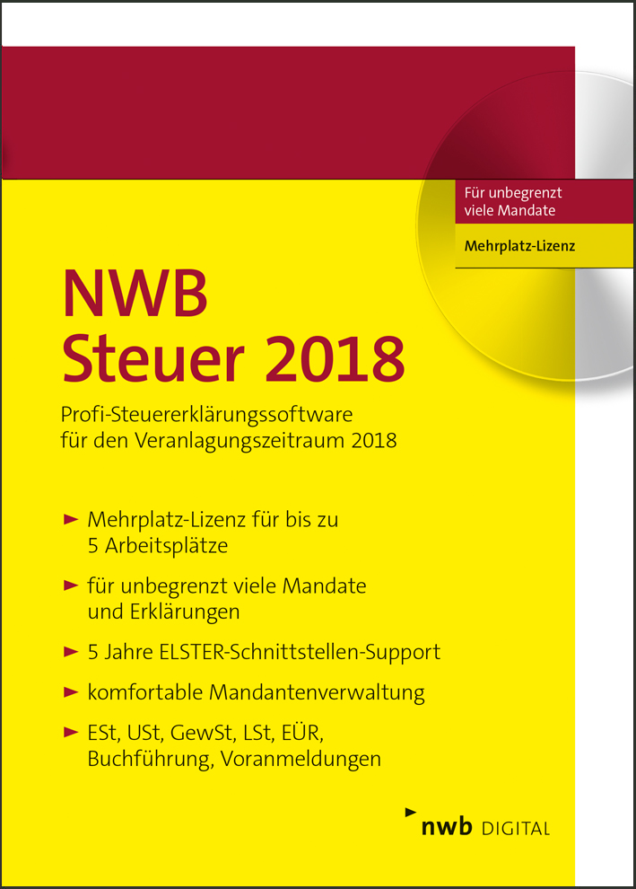 NWB Steuer 2018 - Mehrplatz-Lizenz