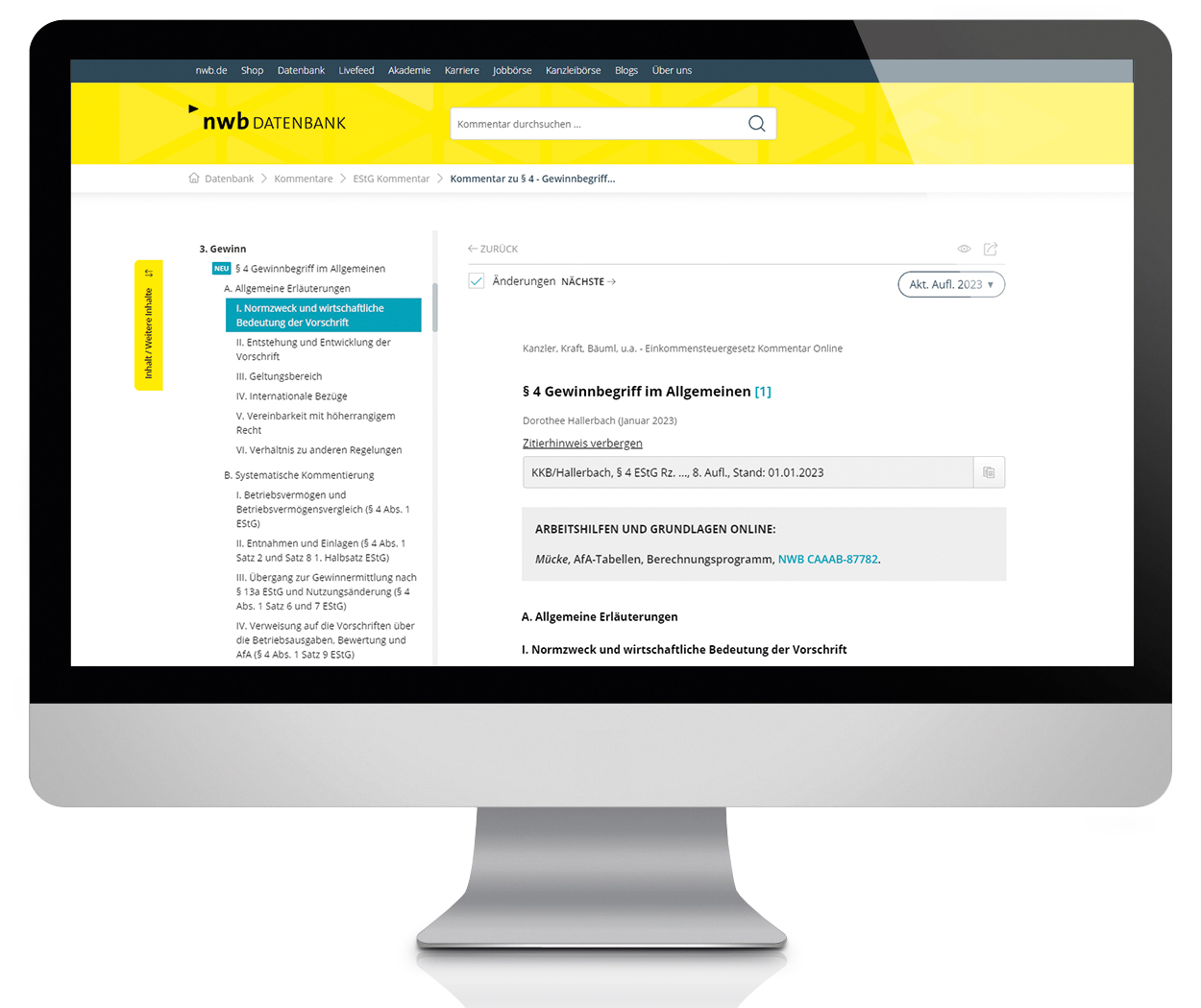 Einkommensteuergesetz Kommentar online